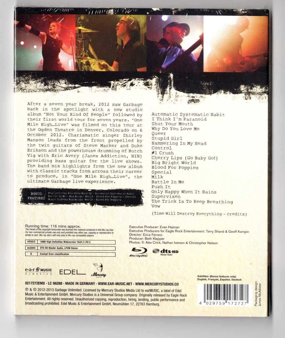 Garbage - One Mile High... Live (Blu-Ray)