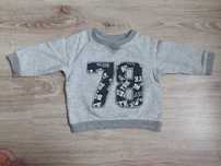 Szary sweter sweterek chlopiecy dla chlopca rozm. 68