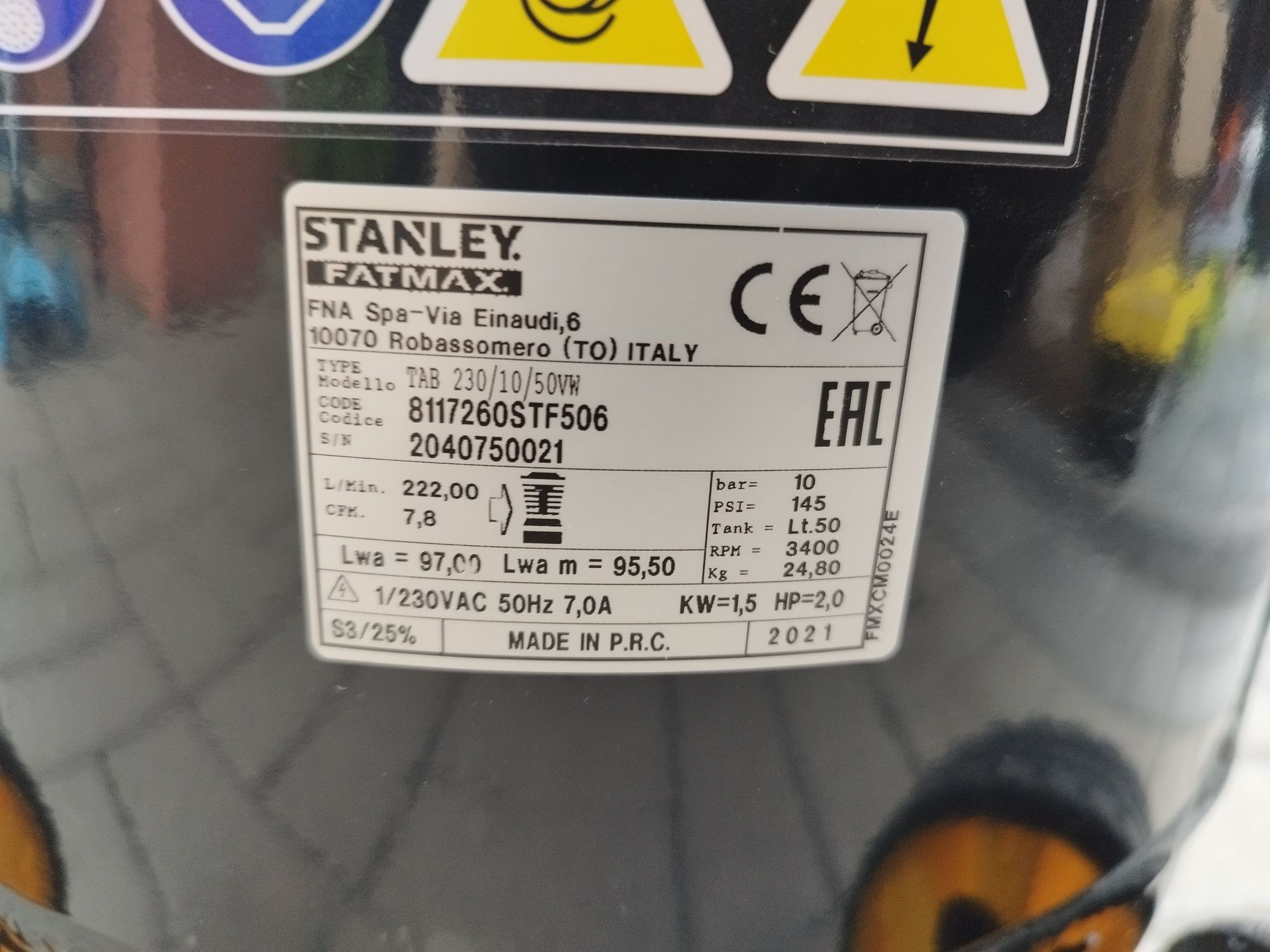 Kompresor Stanley fatmax 10bar, 50 ltr