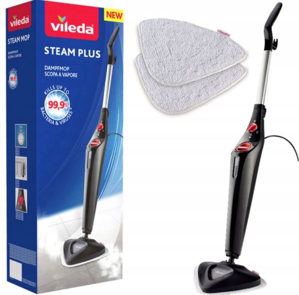 VILEDA Mop Parowy Elektryczny Steam Plus Zabija Bakterie Prezent