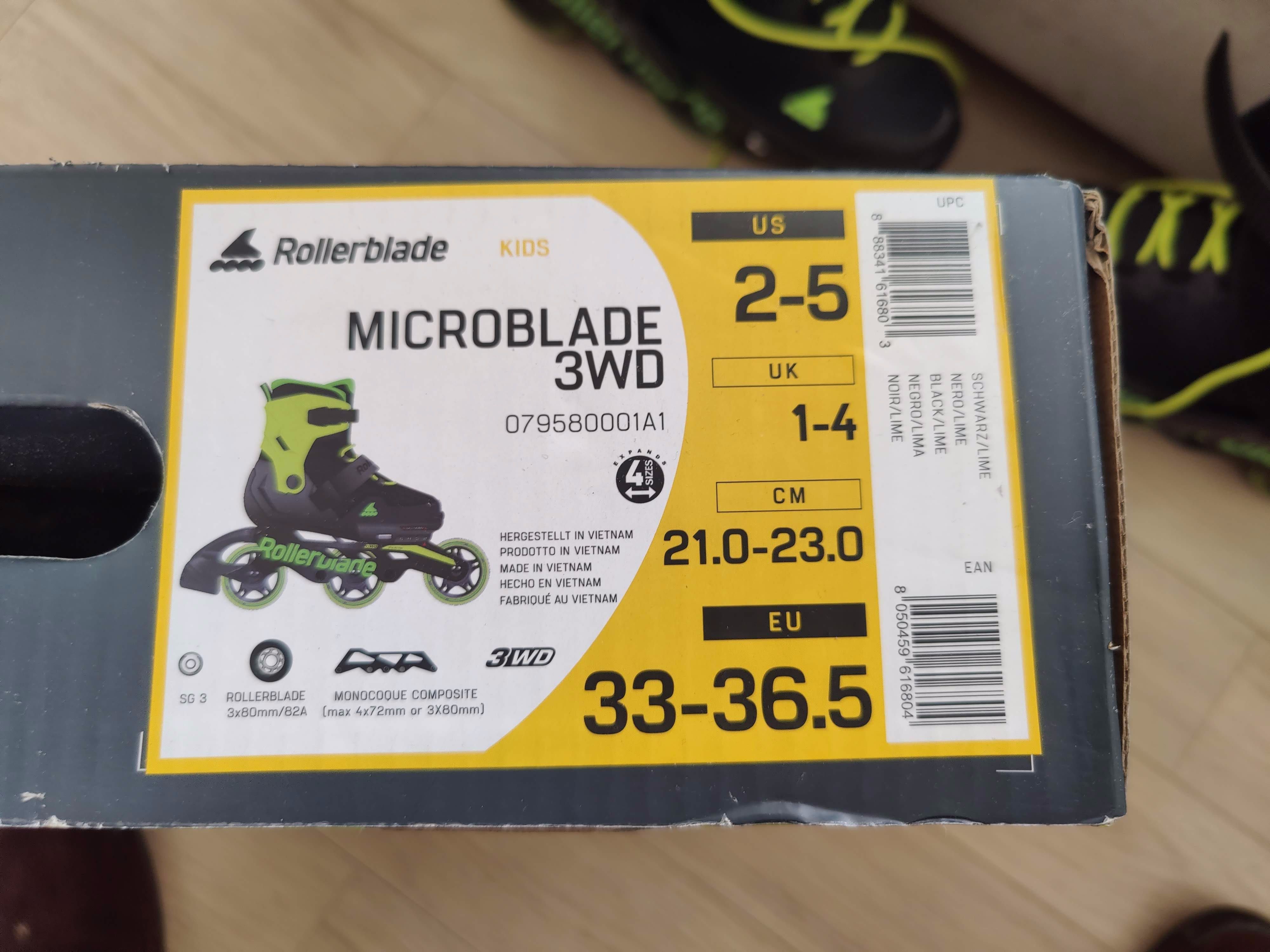 ролики Rollerblade Microblade 3WD 33-36.5