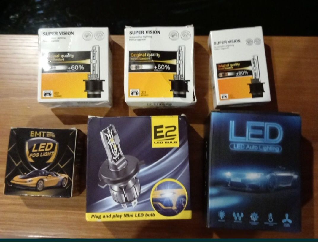 Lâmpadas novas H7 led e Xenon d2s