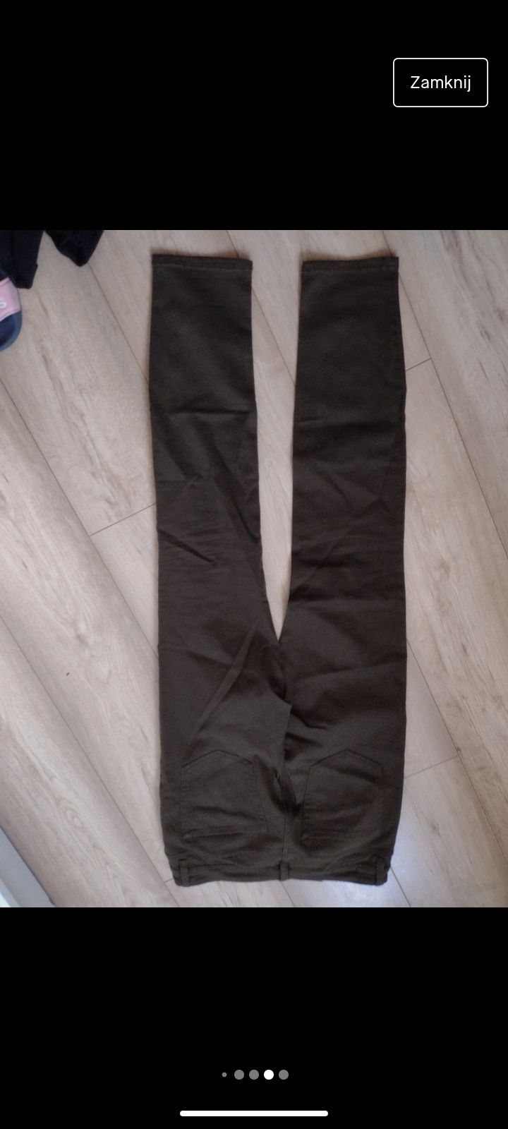 Spodnie khaki zielone h&m r. 40 stan bardzo dobry