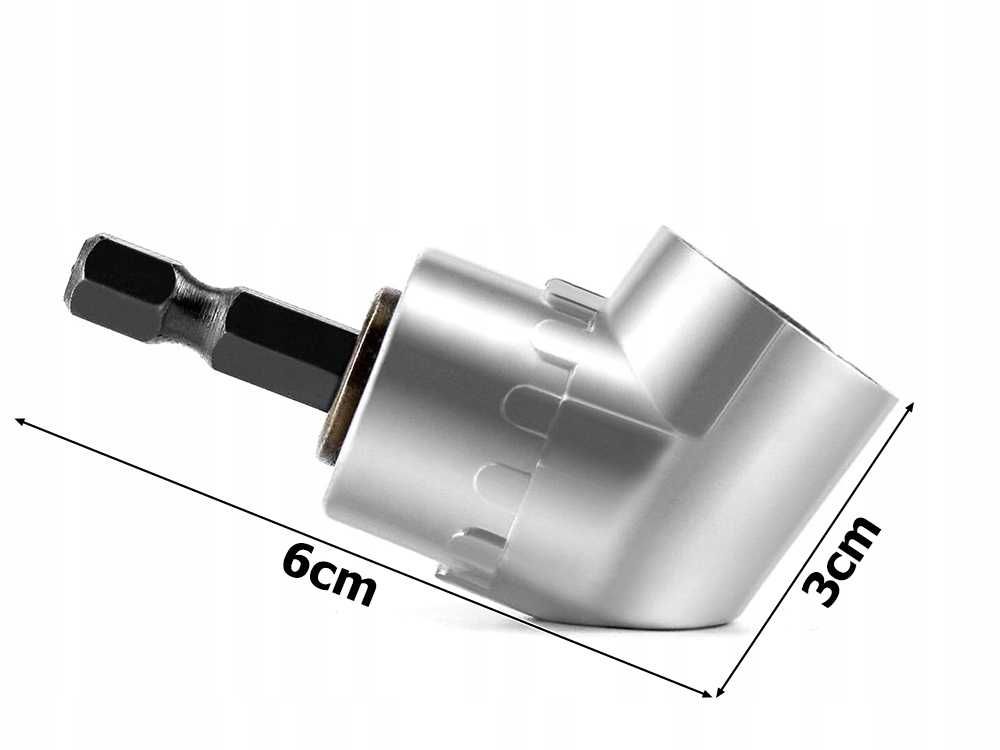 Adapter KĄTOWY BITÓW NASADEK Przekładnia do WKRĘTARKI 105° Uchwyt HEX