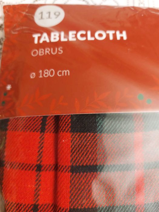Obrus 180 cm na okrągły stół HOMLA