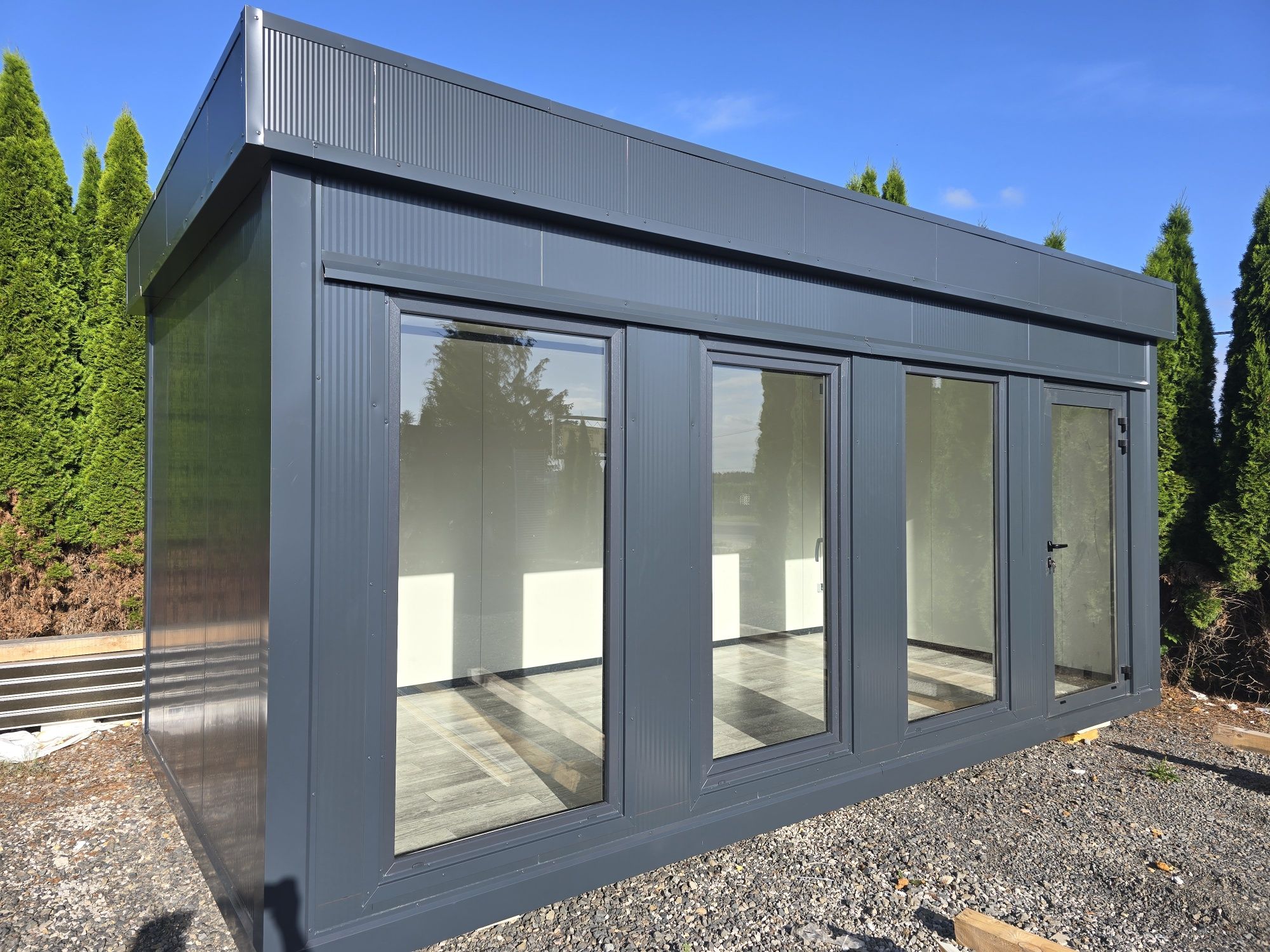Od ręki Pawilon 6m x 3m z płyty poliuretanowej 100mm! Kontener biurowy