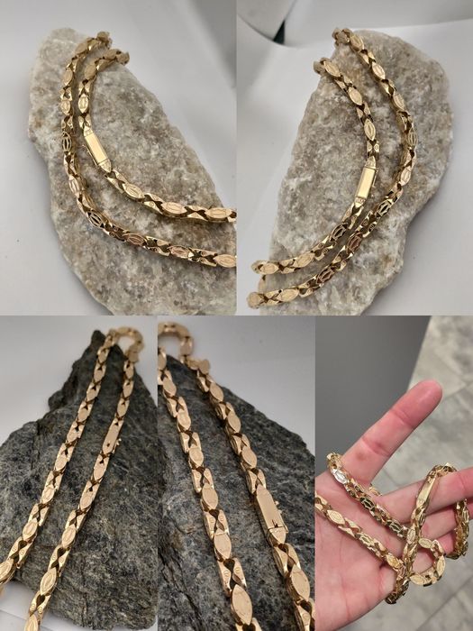 Złoty łańcuszek splot CARTIER 585