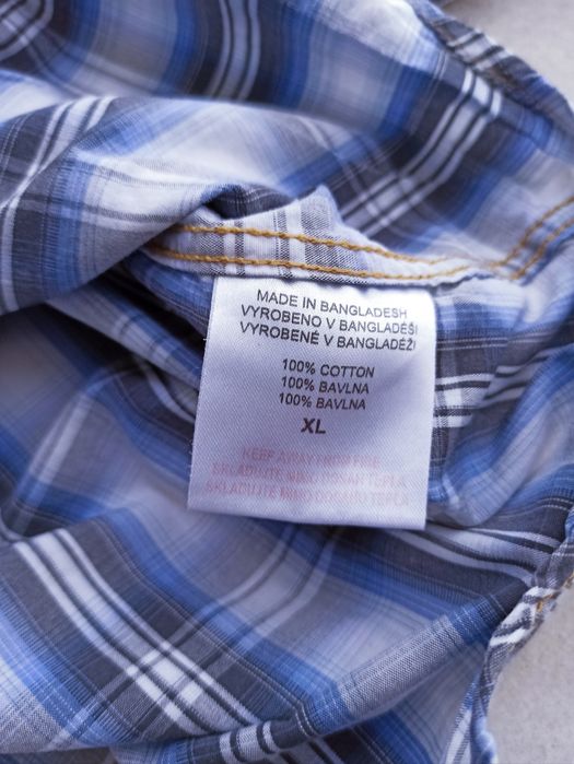 Voyager 2025  niebieska koszula  w kratę  rozmiar  4XL, 3XL