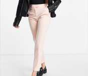 Topshop - Różowe spodnie cygaretki - roz XS eleganckie lekkie do pracy