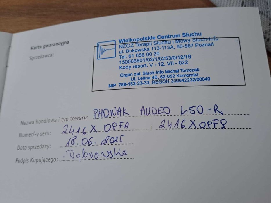 Aparat słuchowy PHONAK AUDEO L50-R