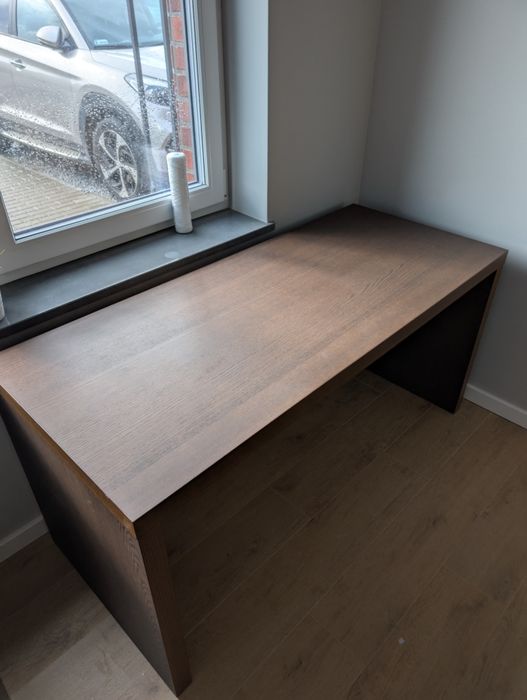 MALM Biurko z wysuwanym panelem, brązowe, 151x65 cm IKEA