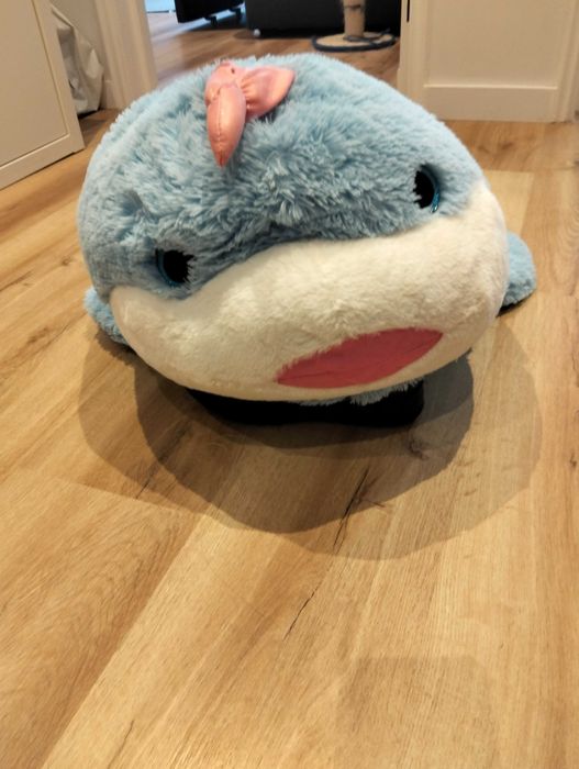 Peluche grande  baleia azul