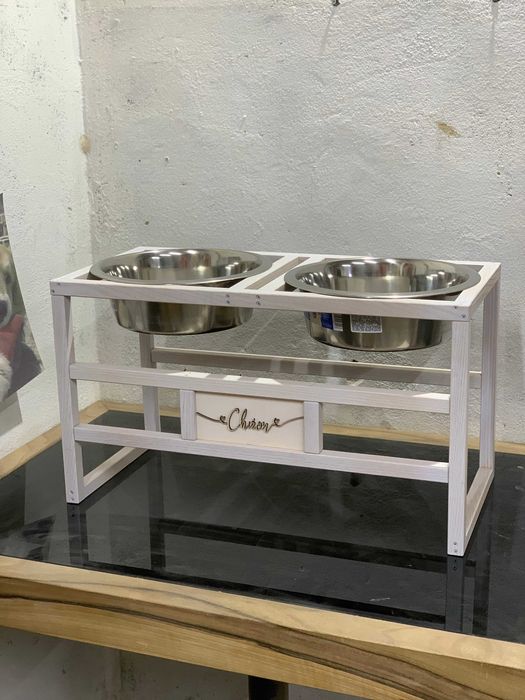 Подарунок для собаки! Підставка для лабрадора, миски 1,8 л в комплекті