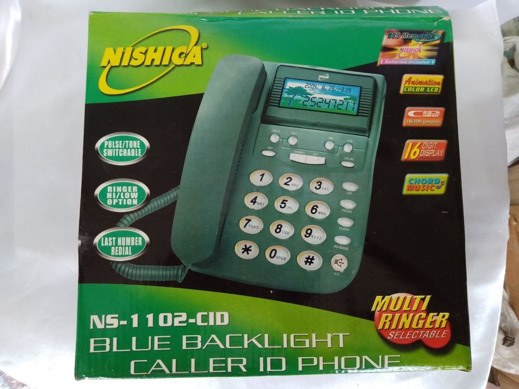Телефон стаціонарний новий кнопочноый Nishica NS 1102, РКІ