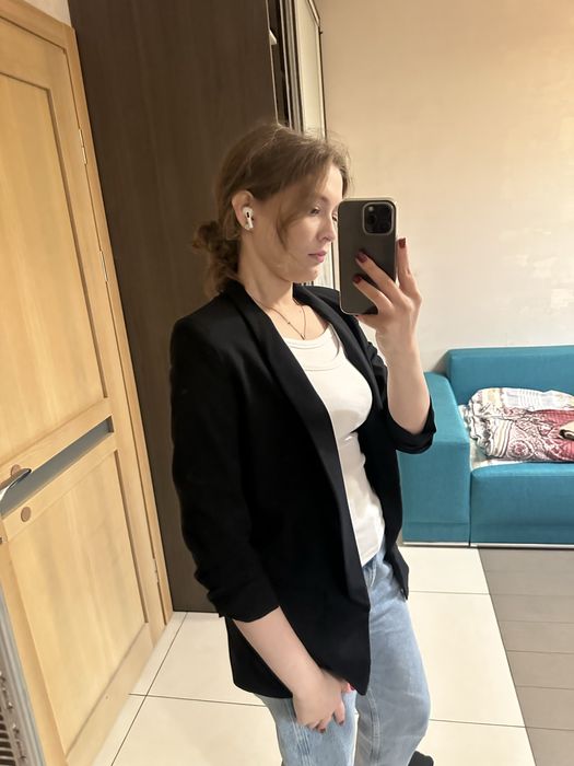 Піджак чорний з рукавом три чверті