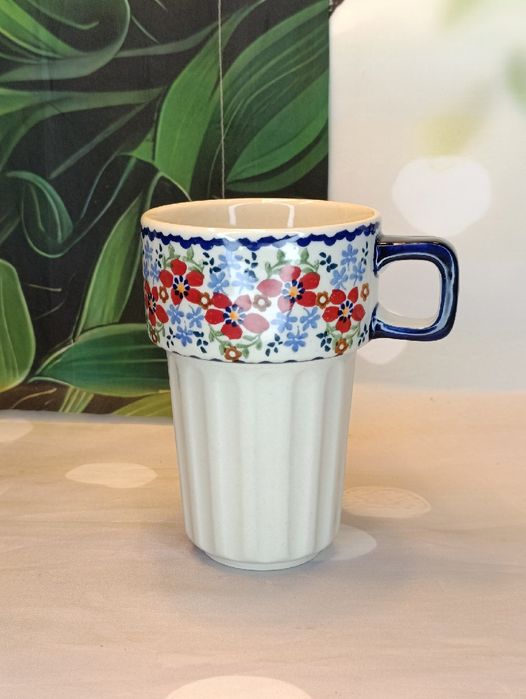 Kubek ceramiczny Bolesławiec barowy duży ceramika Bolesławiec