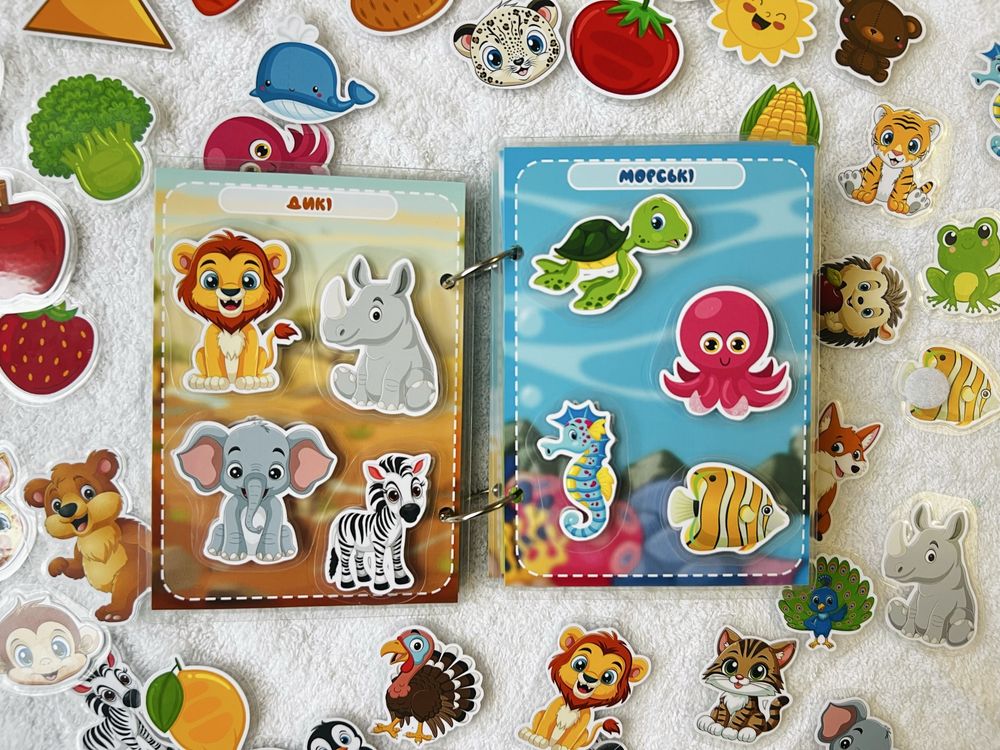 Книга на липучках, маленький розумник