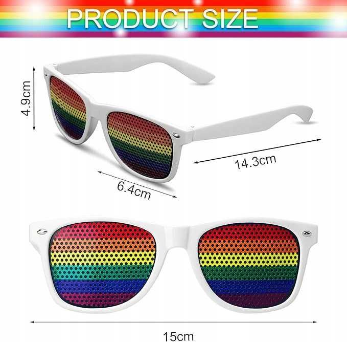 Tęczowe okulary+ flaga Rainbow Akcesoria dumy na paradę