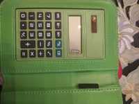 Kalkulator w etui z skóry ekologicznej