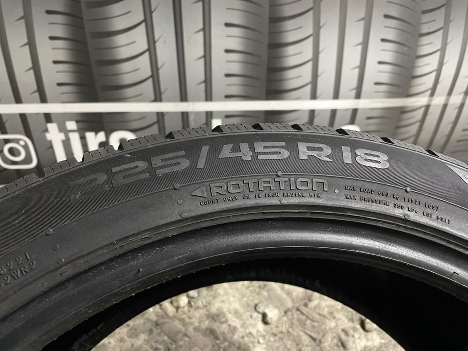Шини 225/45 R18 Nokian зима 2021р,6,2мм