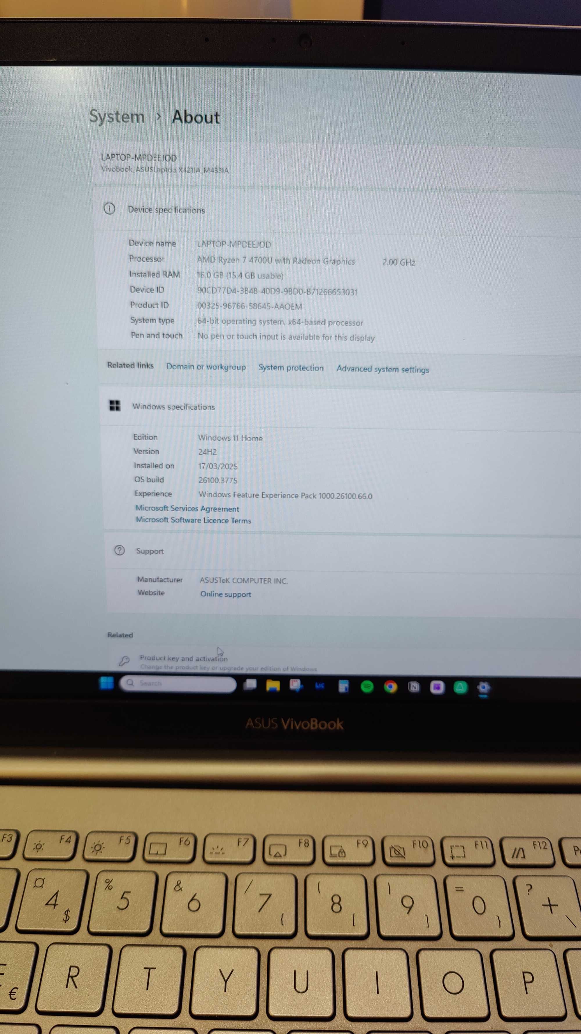 Asus VivoBook S14 M433I