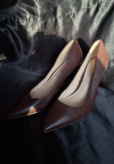 Шкіряні Кожані Туфлі Лодочки NEXT 39 розмір Шоколад