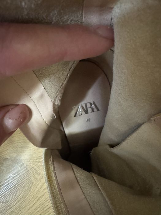 Ботинки ботильйони ZARA шкіряні кожа 38