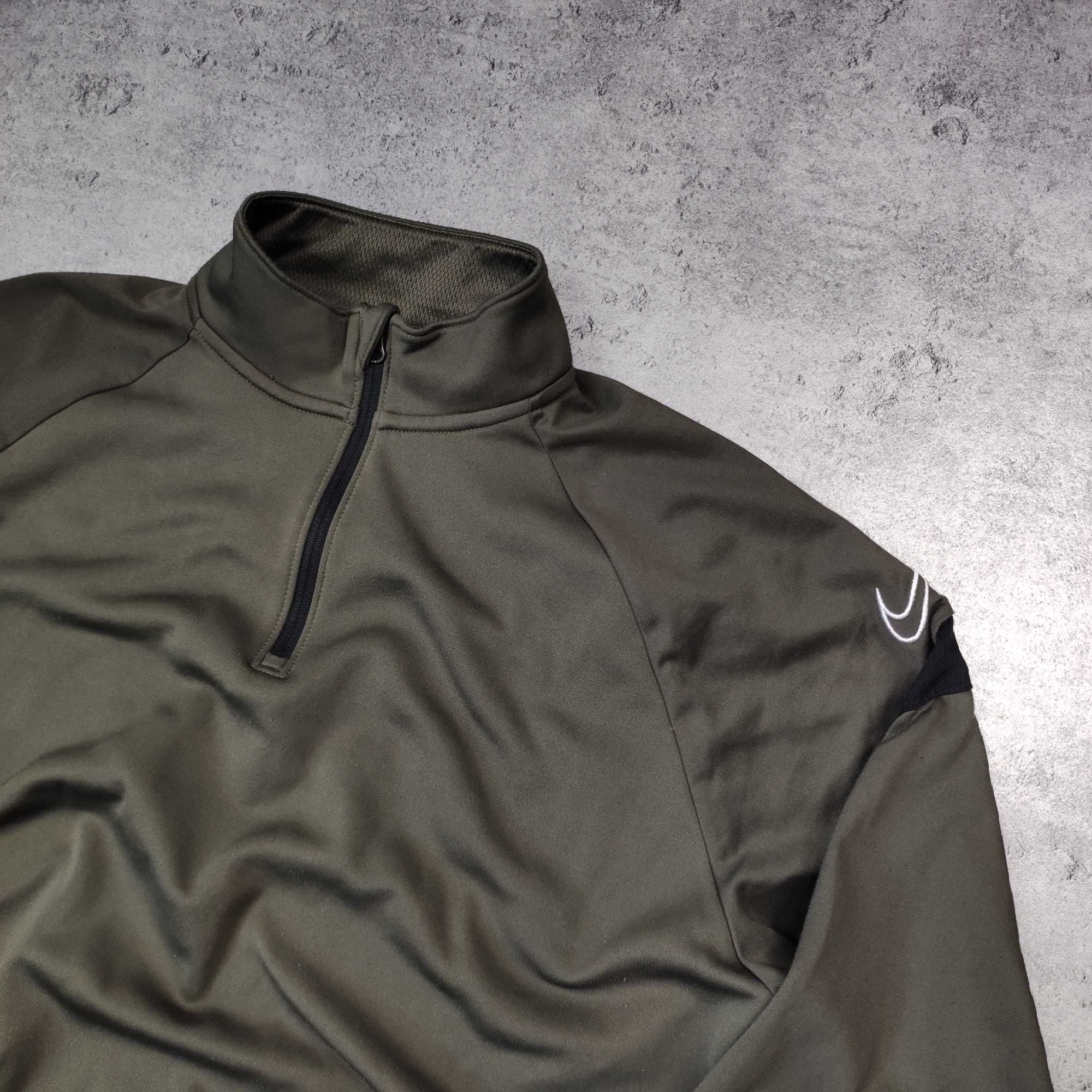 MĘSKA Bluza Sportowa Khaki Oliwkowa Nike Bieganie Treningowa Dri-Fit