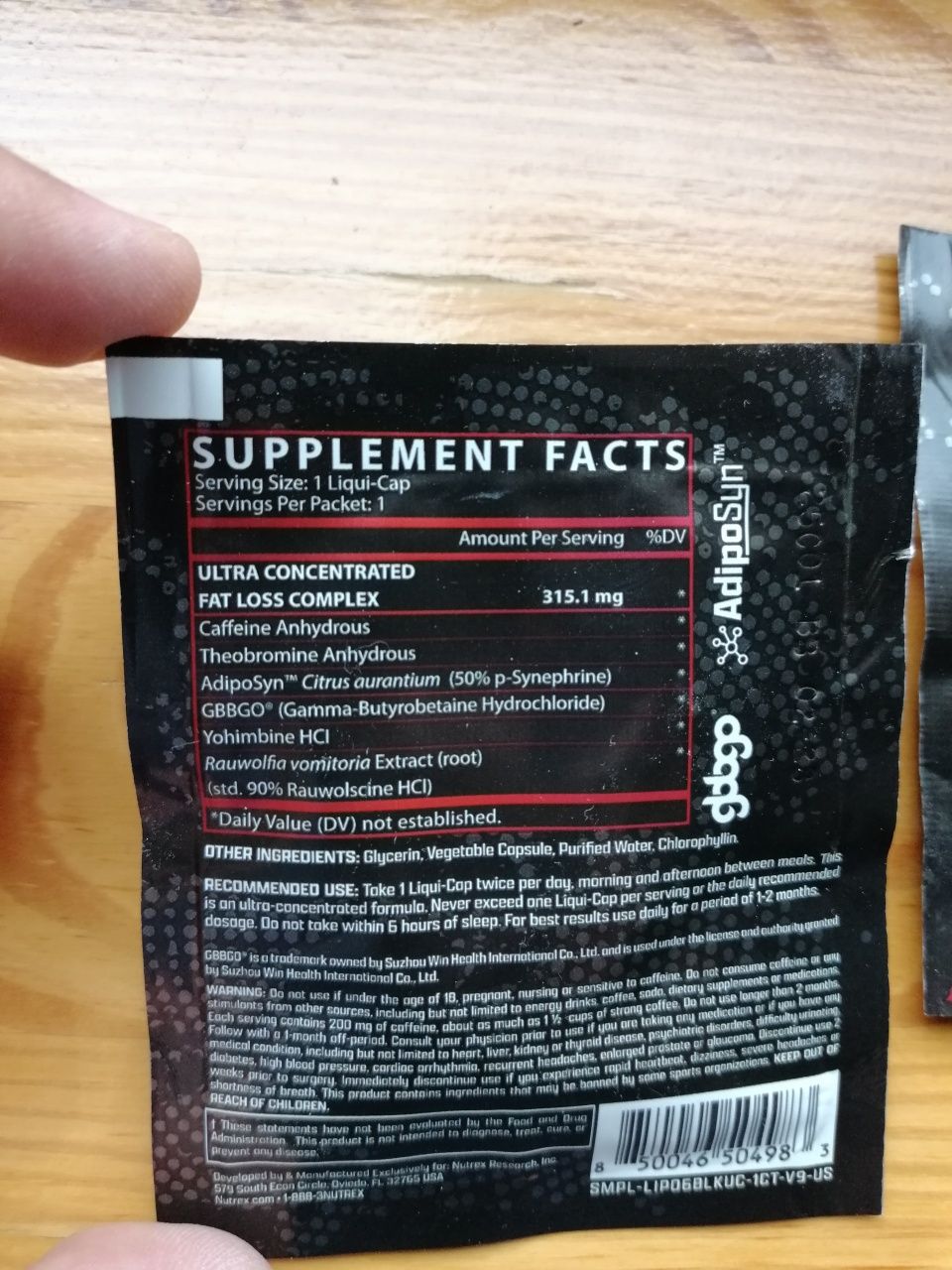 Mocny spalacz tłuszczu Redukcja Apetytu Nutrex Lipo 6 Black Ultra