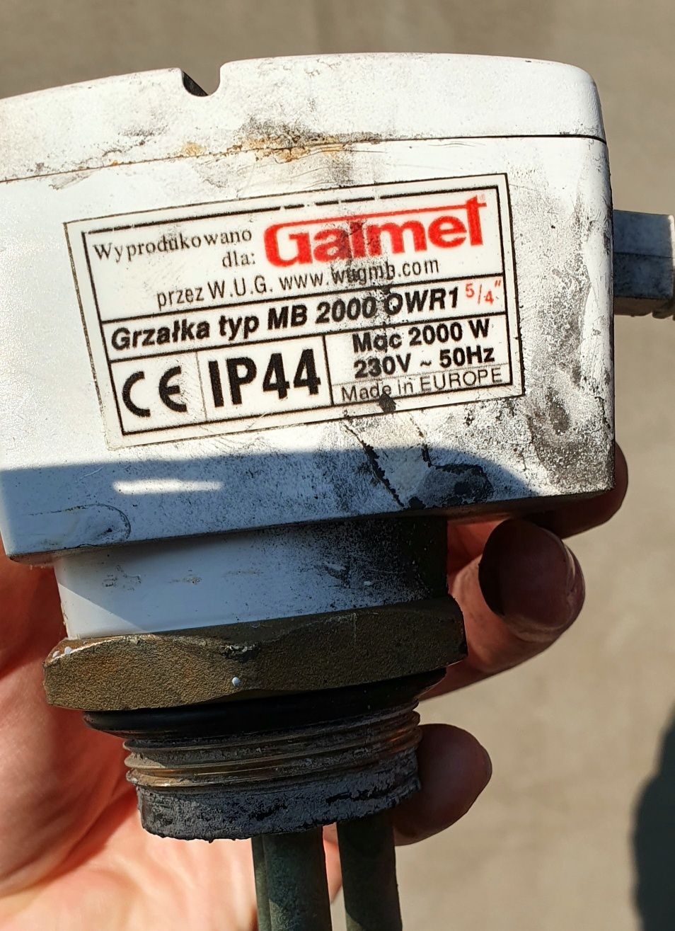 Galmet grzałka typ MB 2000 OWR1 5/4" 2000W