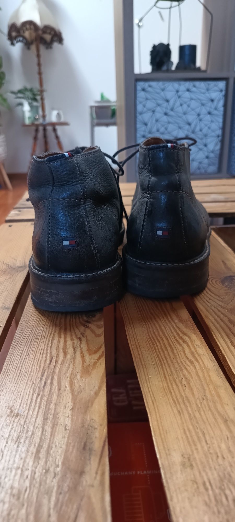 Skórzane buty męskie Tommy Hilfiger