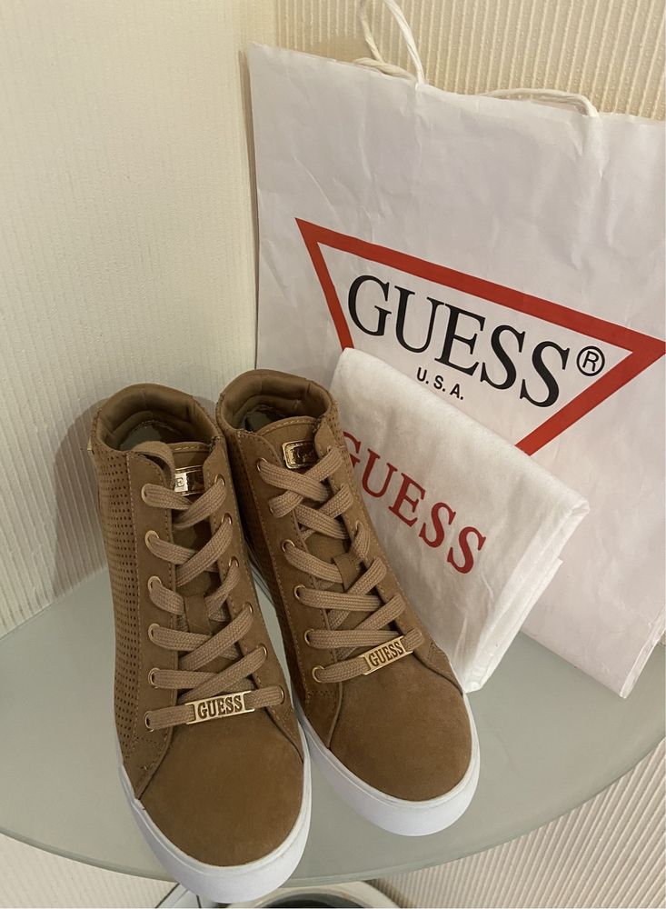 Кросівки снікерси ботинки Танкетка Guess нові 38, 39 Оригінал