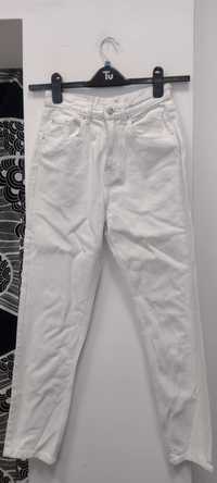Spodnie damskie białe mom fit r. 34