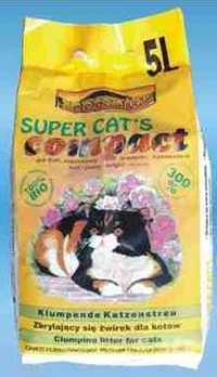 Żwirek dla kota bentonit 5 l Super Cat's Compact zapachowy