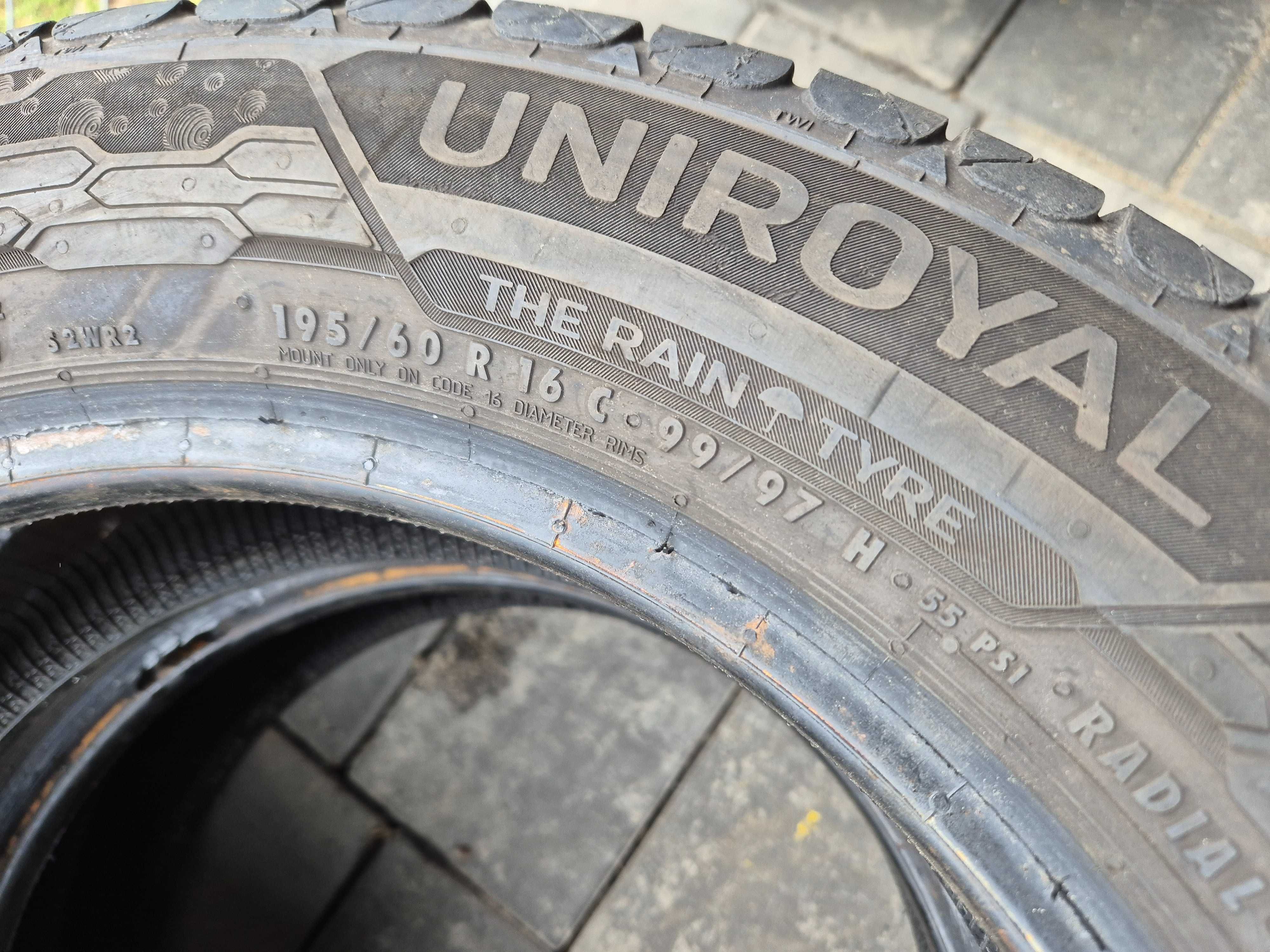 Wzmocnione C Uniroyal RainMax 3 195/60r16c 99/97H 2020r 7,7mm N2643