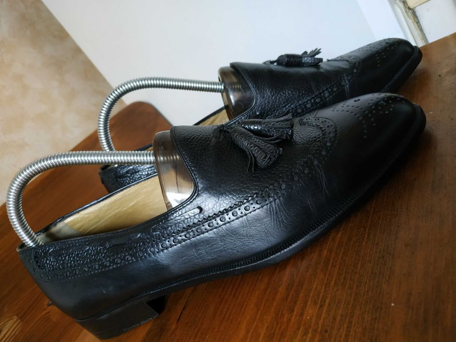 Чоловічі весільні туфлі з китицями Moreschi Італія шкіра 42 розмр/27см