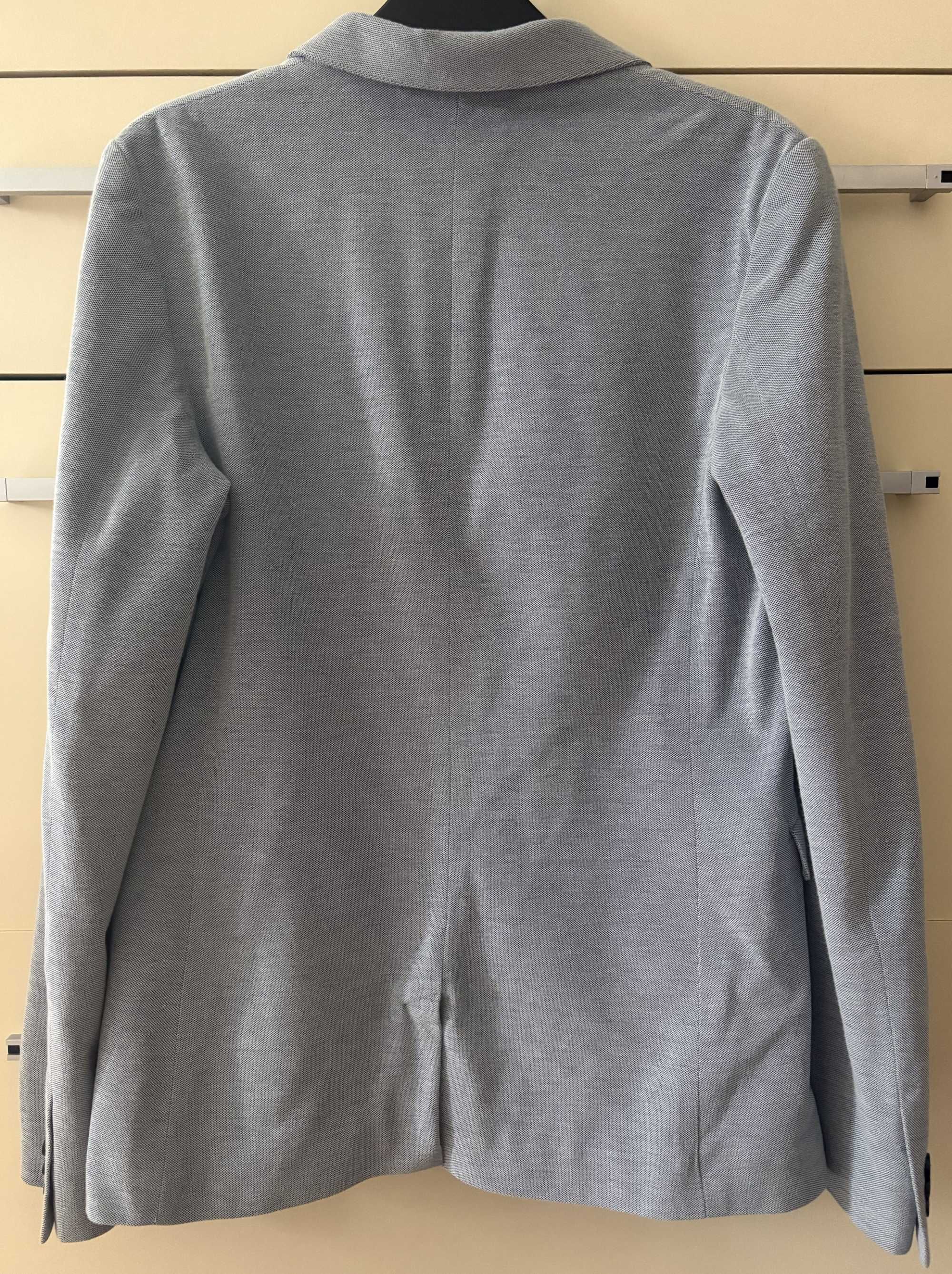 Marynarka juniorska H&M szaroniebieska pique, 170, 14+