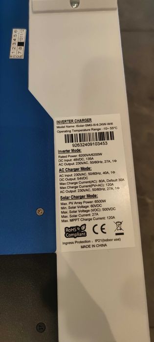 Nowy Falownik  6,2kW Easun SMG III SMG3 off-grid 48V wifi