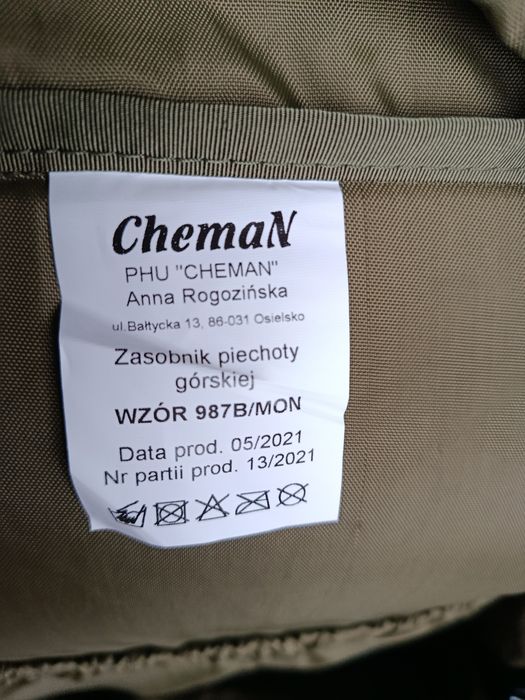 Defekt NOWY zasobnik piechoty górskiej wzór 987b MON Plecak patrolowy