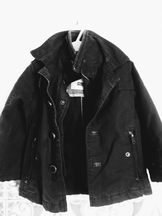 Blusão preto de criança em Polyester tam:18/24meses