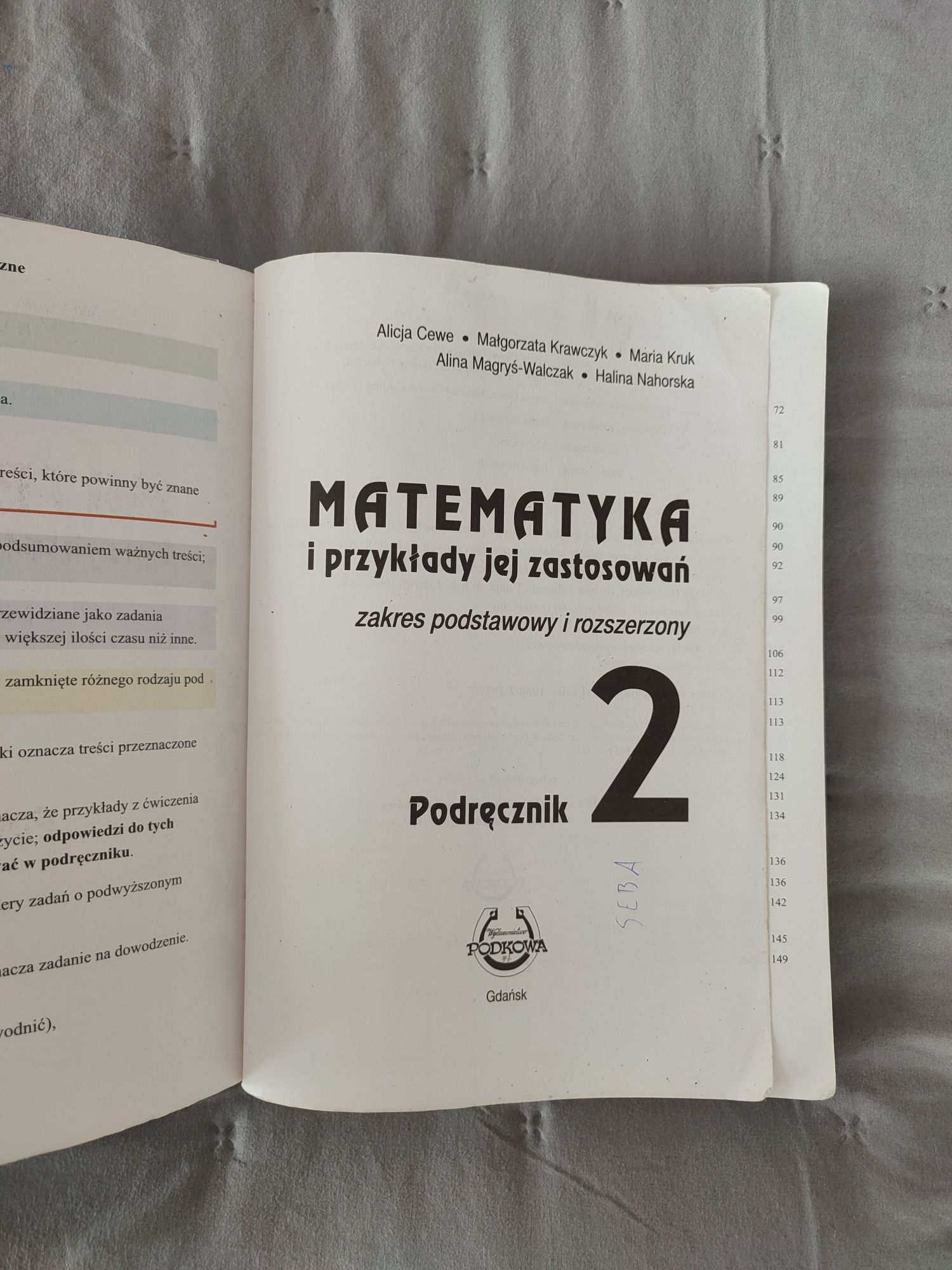 Matematyka i przykłady jej zastosowań 2 podręcznik matematyka
