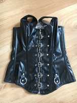 825/ Sexy Gorset modelujący goth czarny steampunk czarny rozmiar L
