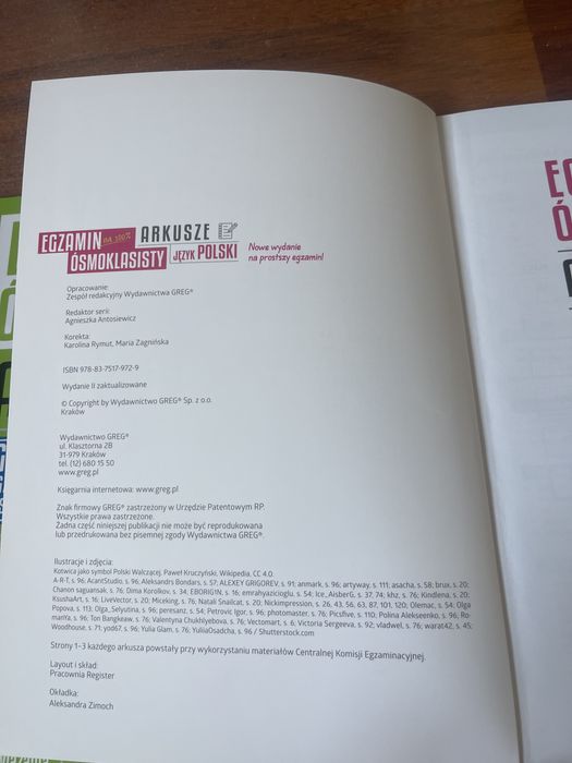 Egzamin ósmoklasisty 8 klasa Greg Polski Matematyka Angielski