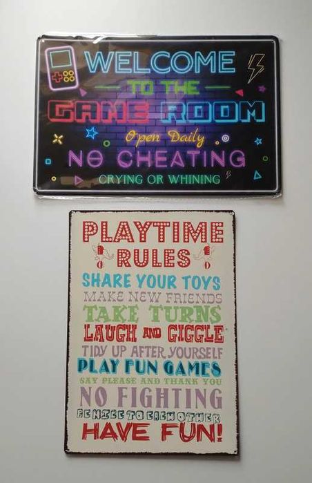 Tabliczki metalowe ozdobne zawieszki blaszane tablice szyld tablica