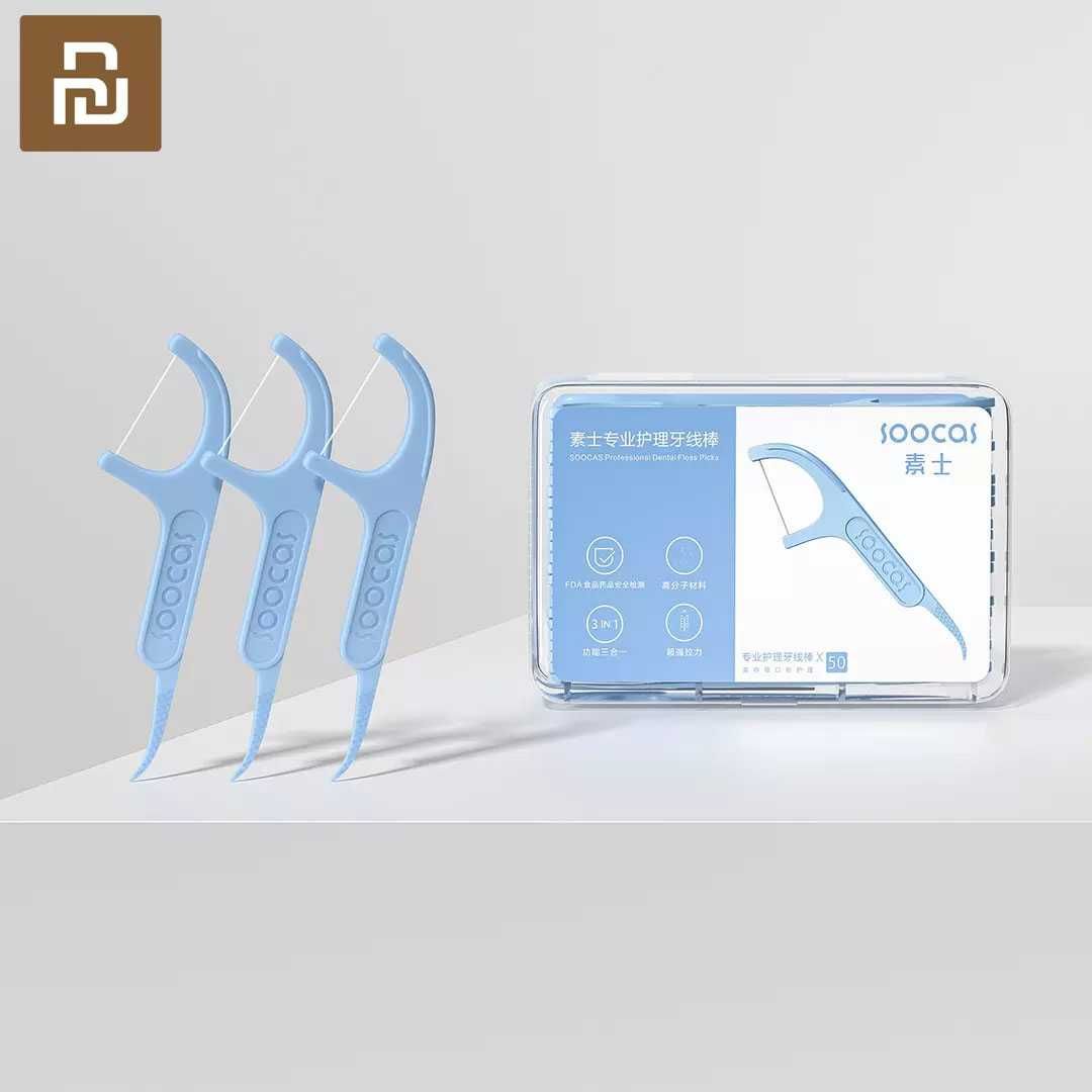 Якісні зубочистки зубна нитка Xiaomi SOOCAS Professional Floss 50 шт.