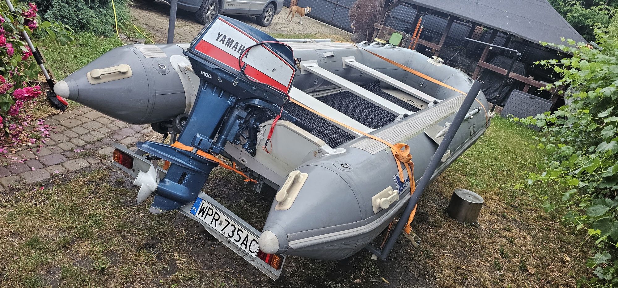 Ponton Kraken 470 z Przyczepą i Silnikiem