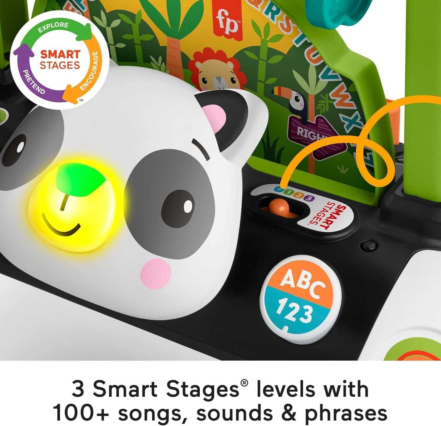 Fisher-Price interaktywny chodzik pchacz Panda wielojęzyczny 6m do 3L