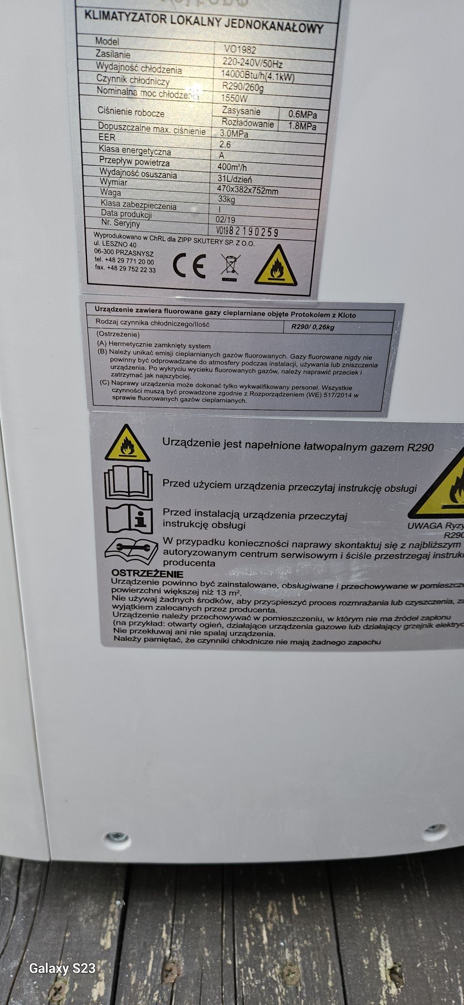 Klimatyzator, oduszacz