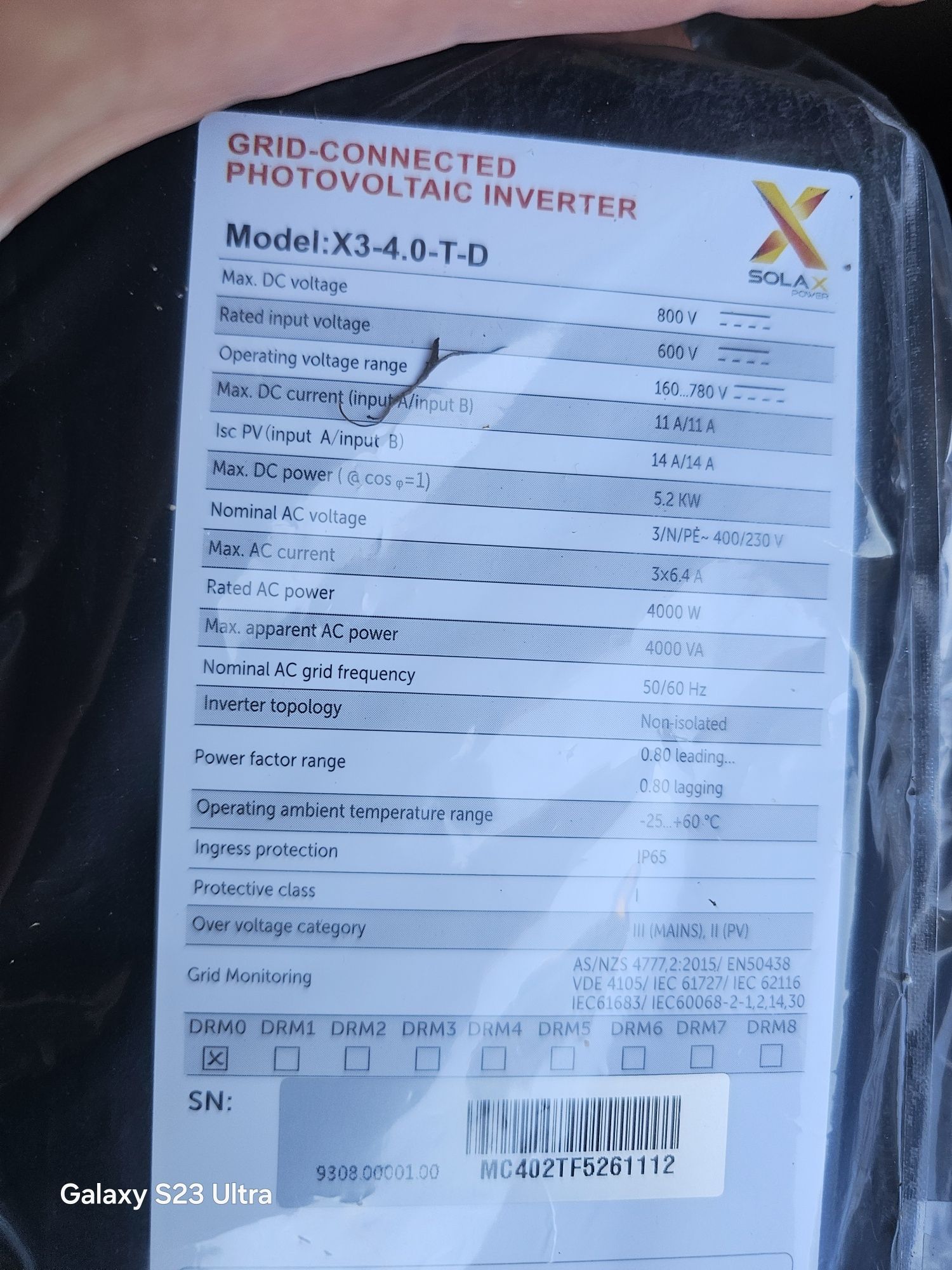Falownik Solax X3-4.0-T-D 4 kw nowy