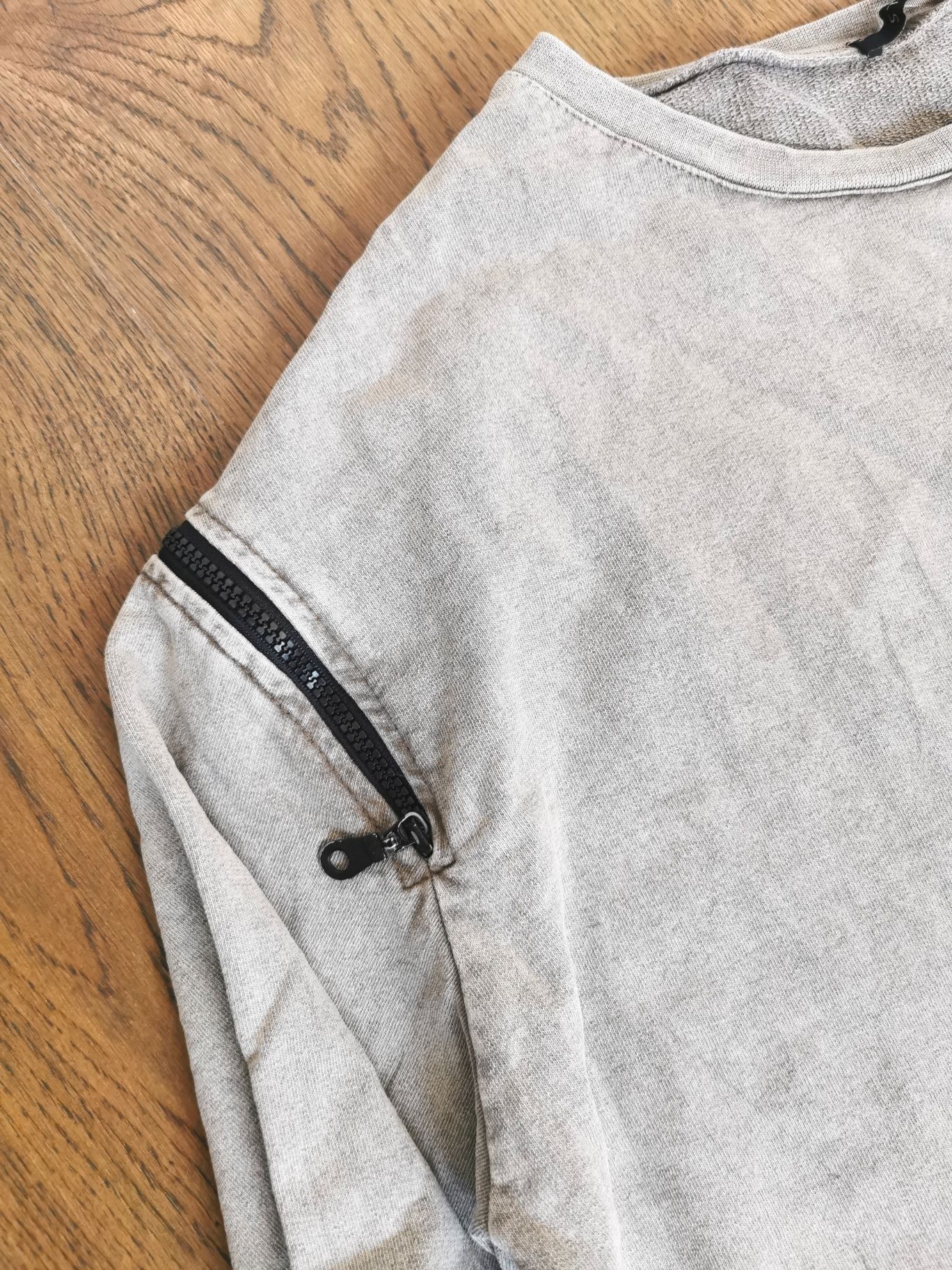 Studio bluza, z zamkami beżowa, rozmiar XL